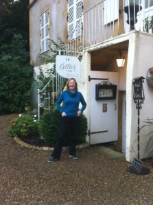 Nuala outside guest house