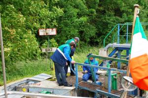 VNF crew repair hinge while we wait