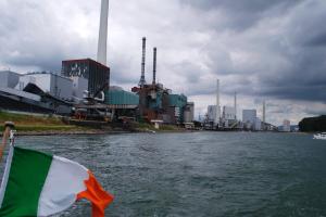 How industrial parts of the Rhine are