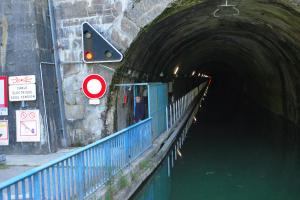 Eric waiting for us to enter the tunnel