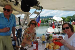 Lunch on the Deck after shopping in the markets