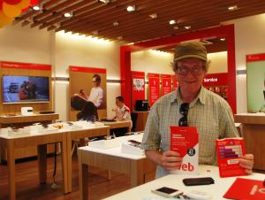 Adrian buys more sim cards and credit