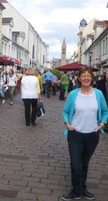 Nuala in the centre of Potsdam - with all the tourists