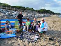 Four generations on the Beach Aine Bernard Kieran and Killian