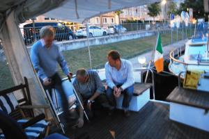 Two specialists teaching Adrian how to use Crutches in Berlin