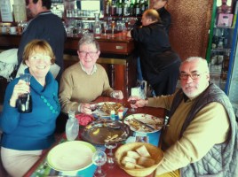 Enjoying a typical french lunch