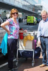 Adrian and Nuala at Airport