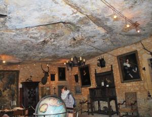 Main sitting room- note ceiling is the rock face
