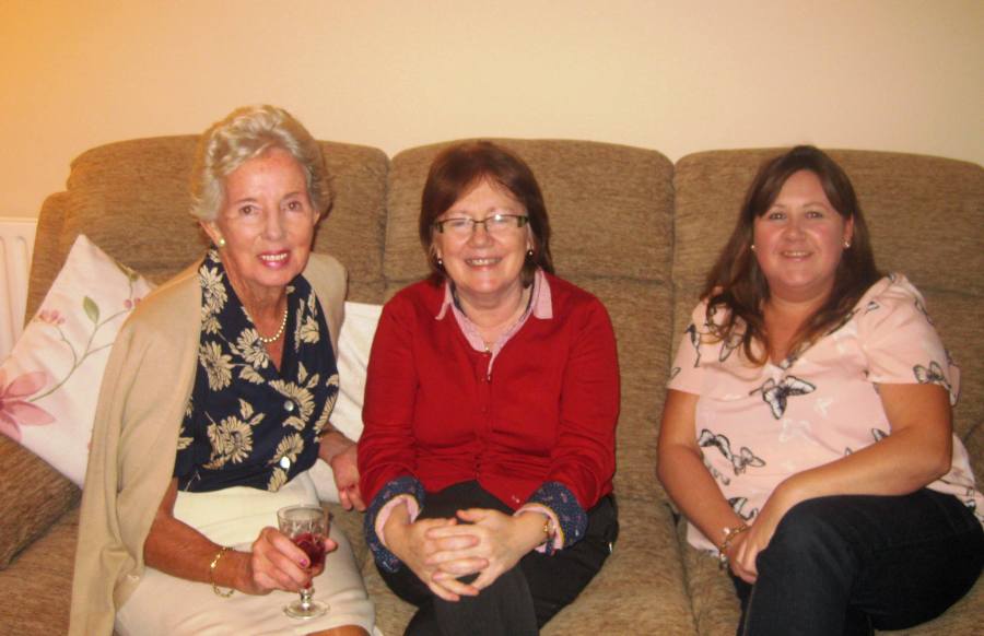 Aine, Ursula and Alice at the Christmas Party
