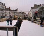 Artificial ice ring in Place de Beaune Chalon