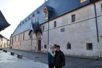 Outside the front of Hospices de Beaune- how many needy people have gone through the doors?