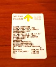 Proof of payment of €168 for parking