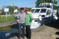 Adrian and Nuala at summit on Canal du Marne a Rhin