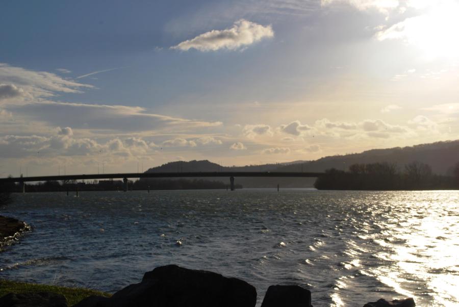 The Rhone at Valance shining like a National Giuitar