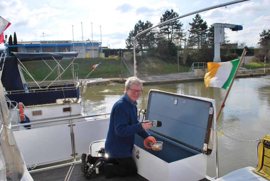 Painting the deck storage boxes