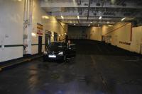 Broken down car on ferry deck