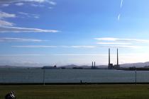 The view from our bedroom window- great weather our first day home